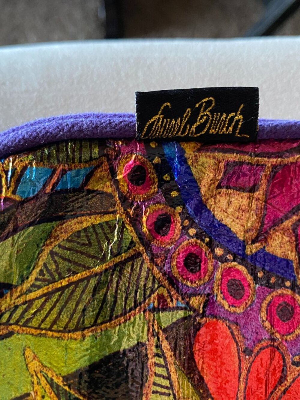 Laurel Burch Women's Blossoming Metallic Foiled Canvas Cosmetic Bag - Picture 2 of 6